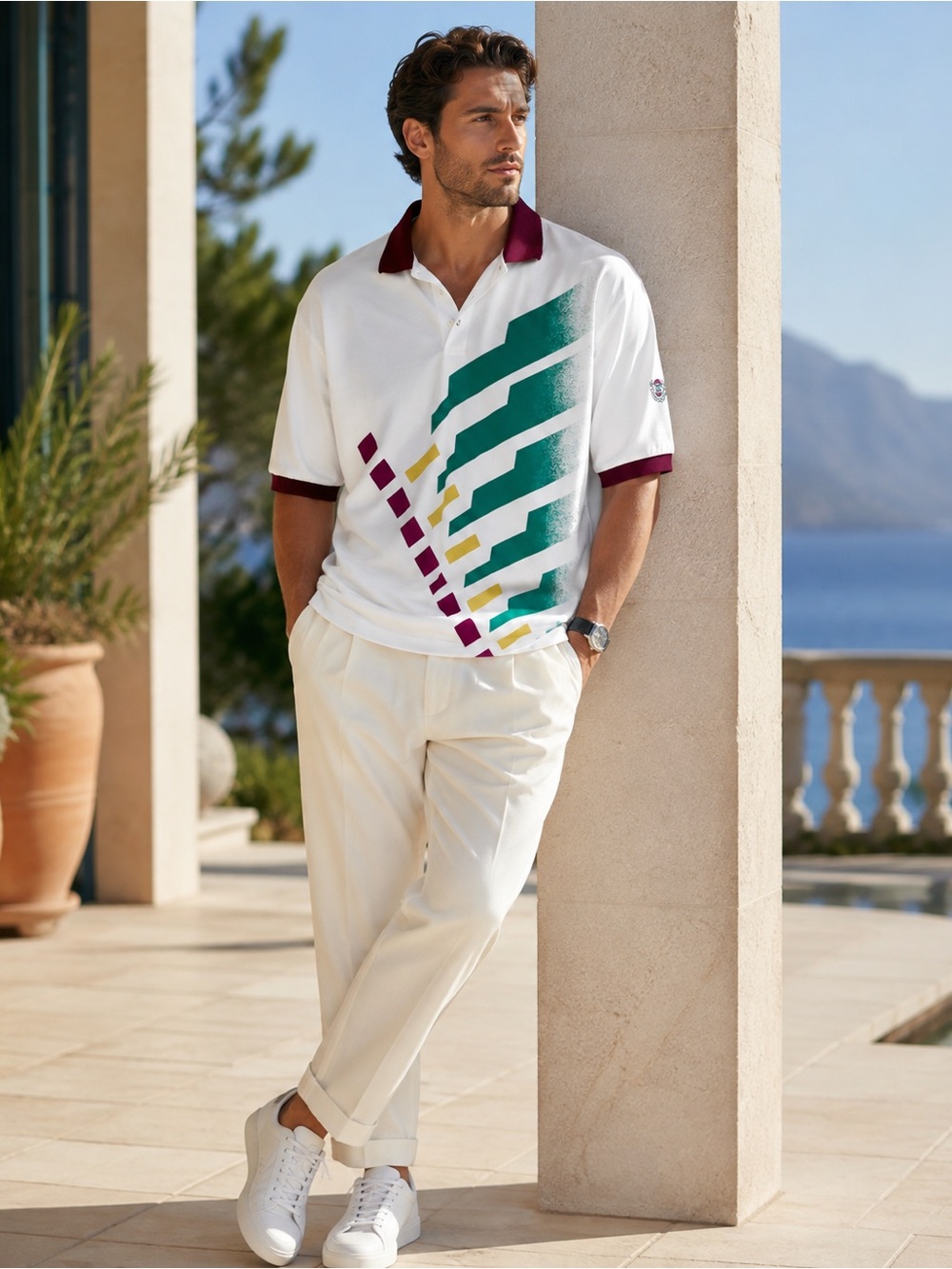 Givenchy Sport Vintage Unworn Polo cotton blend Shirt Mens Sz L